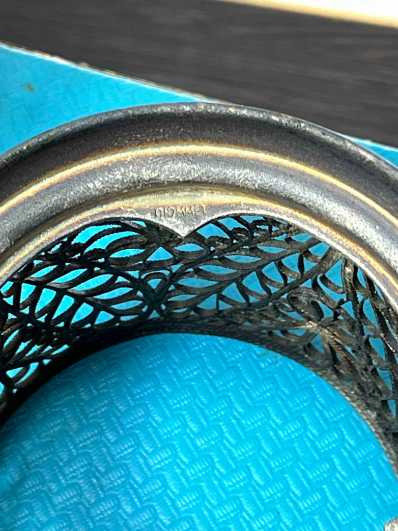 Подстаканник в фабричной коробке. Мстерский з-д ХИ "Ювелир". Скань, филигрань. Винтаж. Картинка 6